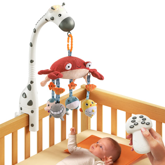 Baby cot mobile crib toys with remote control