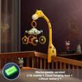 Baby giraffe toy with projector night light