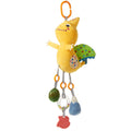 Dinosaur hanging rattle toy with crinkle and mirror for baby