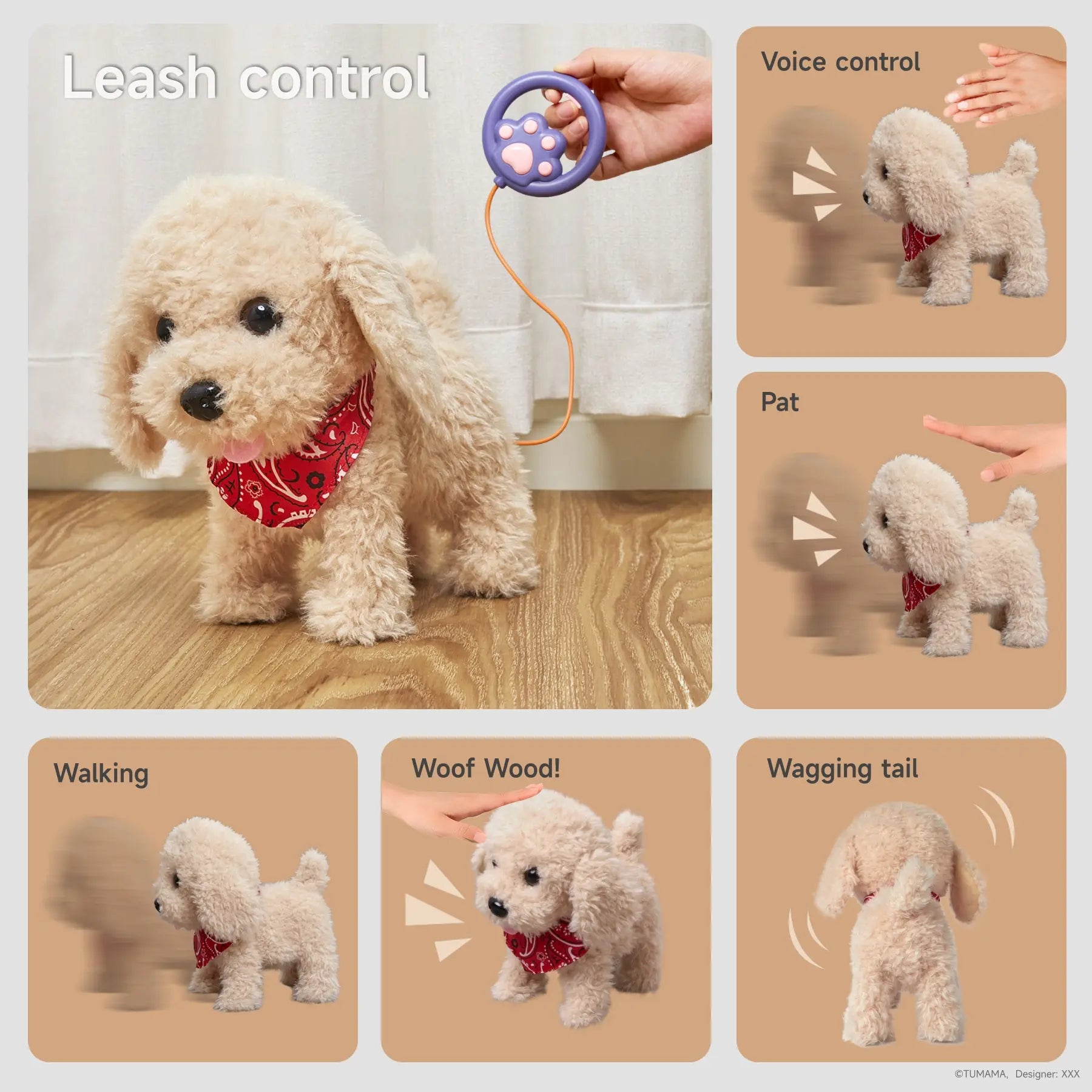 Fun interactive toys featuring walk, bark, sing functions