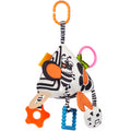Hanging teething toy for crib, car seat, and stroller play