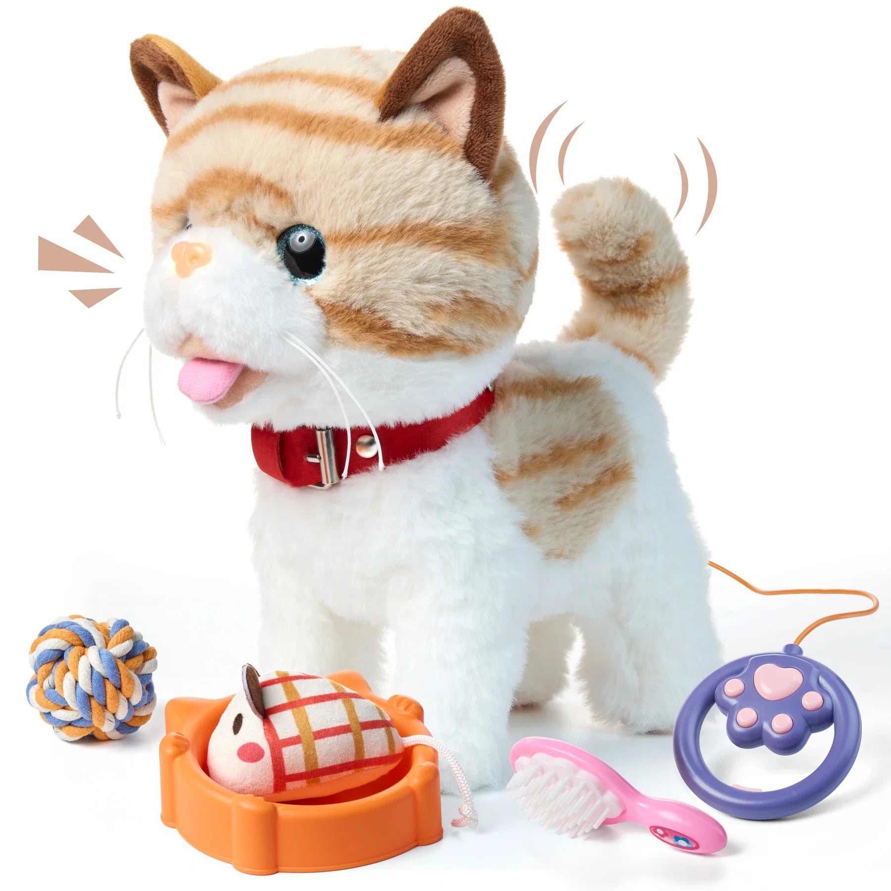Realistic Walking Kitty Cat Toy with Leash for Sale - Tumama