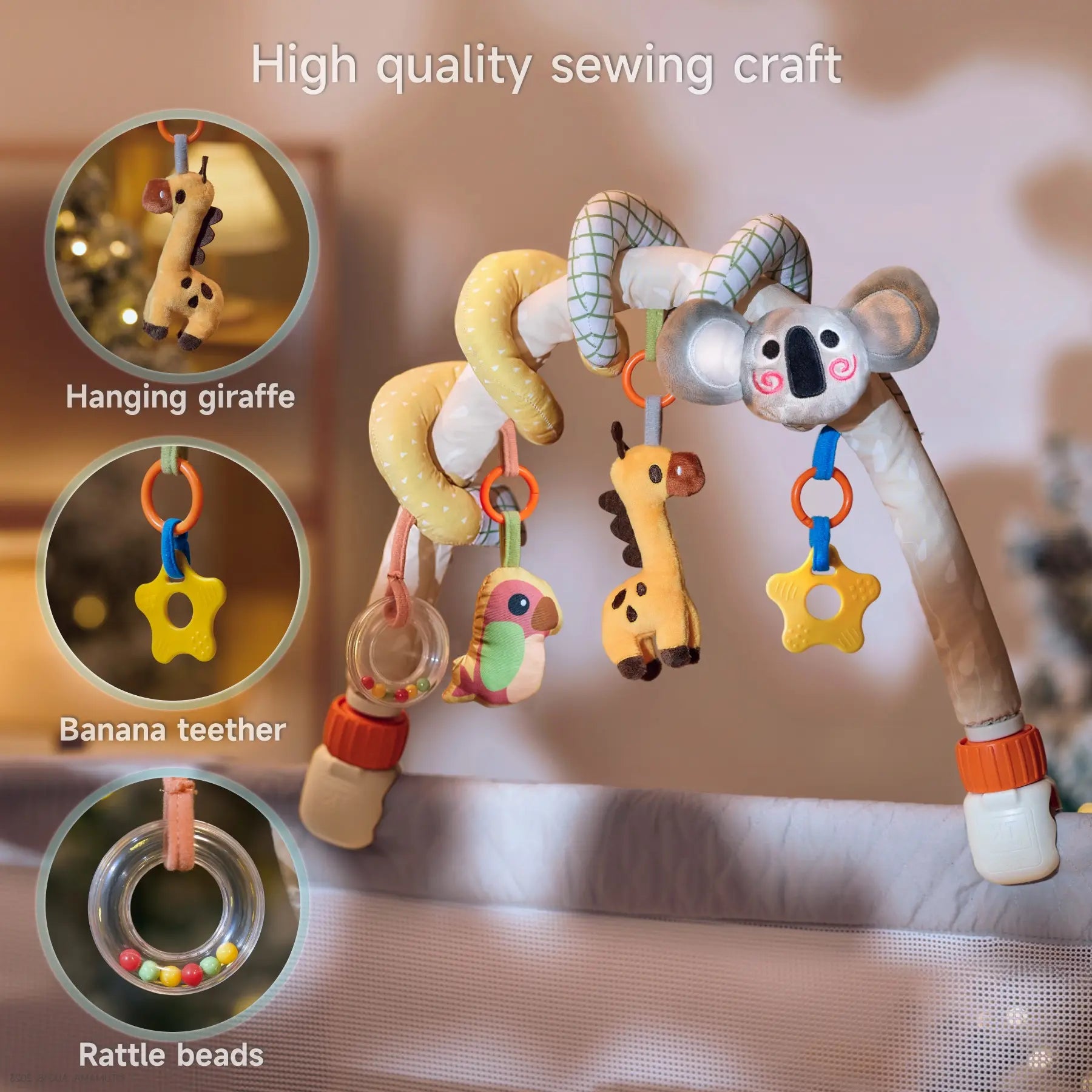 Koala Giraffe Parrot Stroller Arch Toys high quality sewing craft