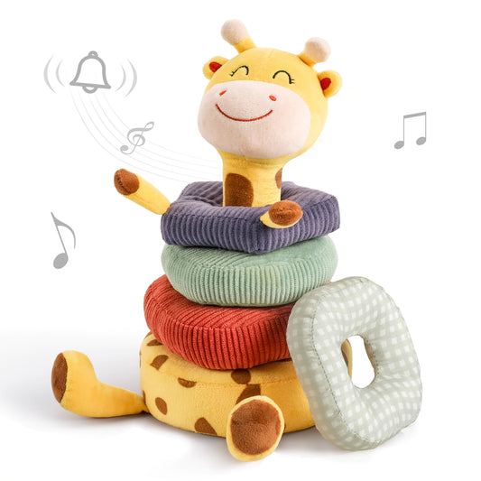 Soft giraffe stacking toys set for early learning