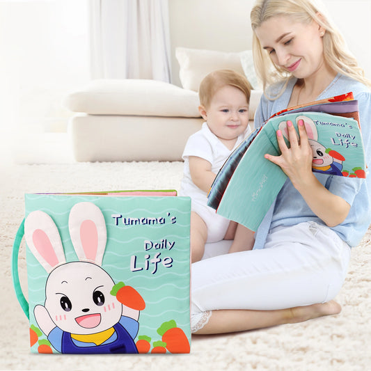 Soft learning book toy for infant's cognitive development