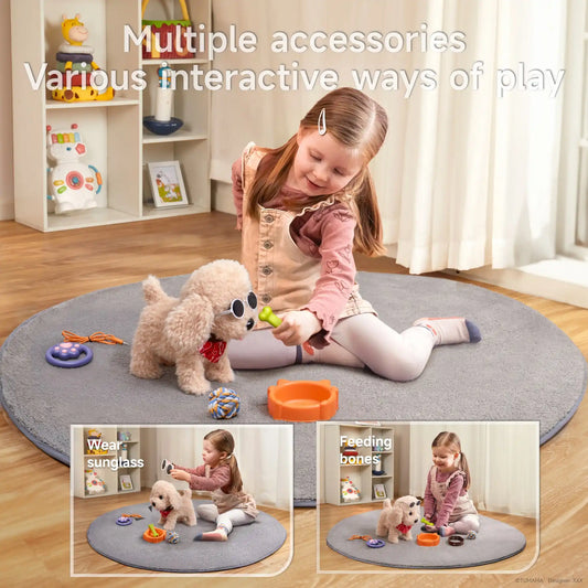 Walking puppy toys with leash for toddler's playtime