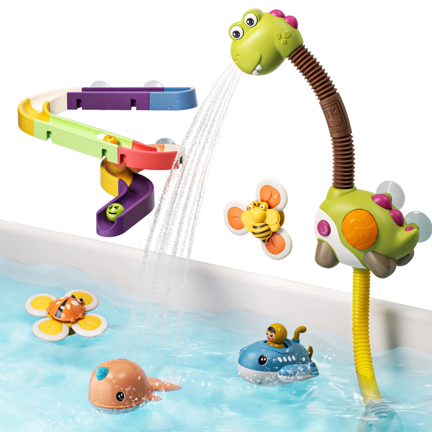 Baby bath toy shower head spinner toy bathtub toy Tumama Kids