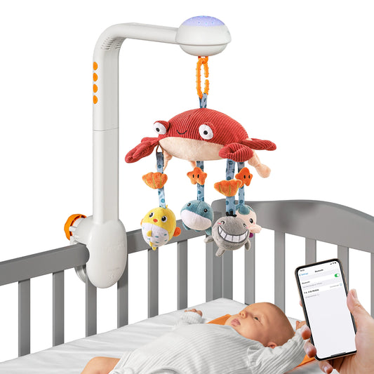 Bluetooth Crib Toy Suspension Crib with Projection Nightlight