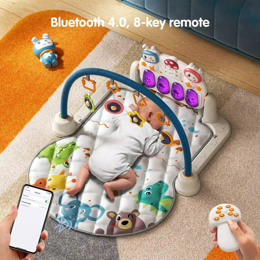 Interactive baby play mat with Bluetooth piano