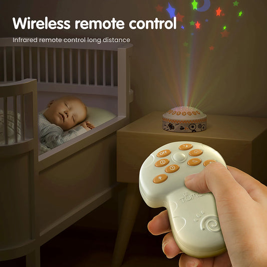Sleep soother sound machine with remote