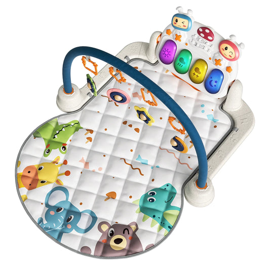 Bluetooth-enabled infant play gym with music