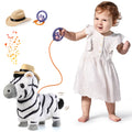 Electronic plush zebra toy set  with remote control leash