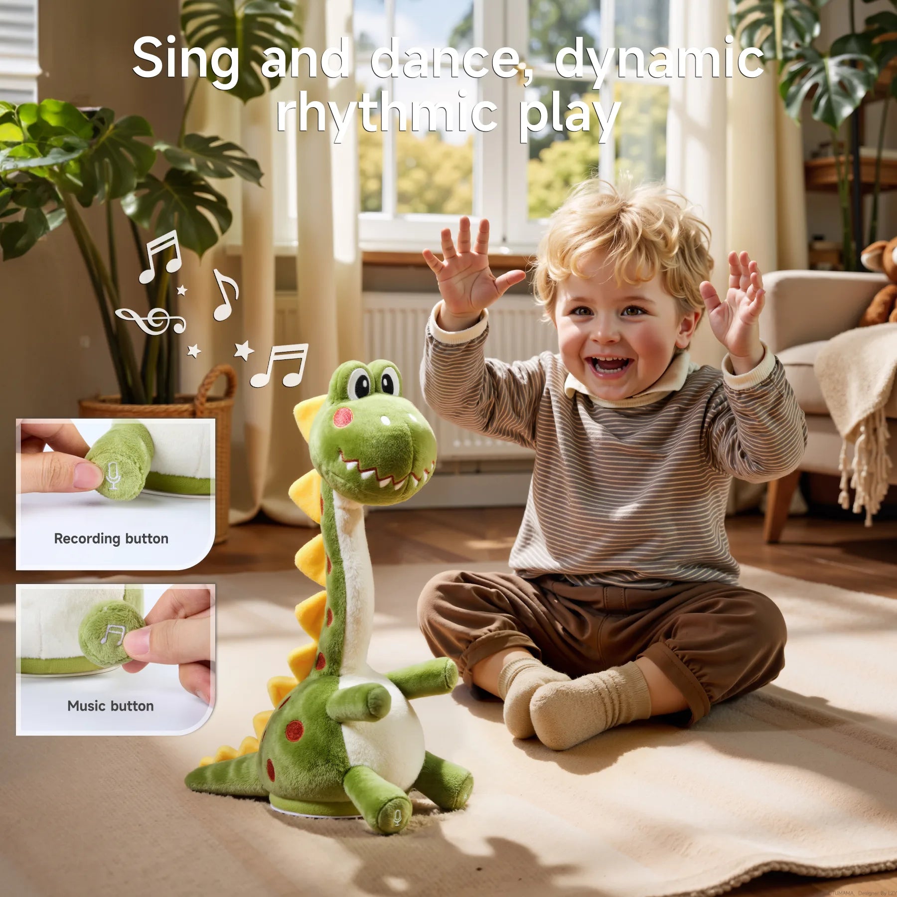 Interactive Dancing Singing Talking Stuffed Animal Toy, Mimicking Twisted Electronic Soft Interactive Plush Toy
