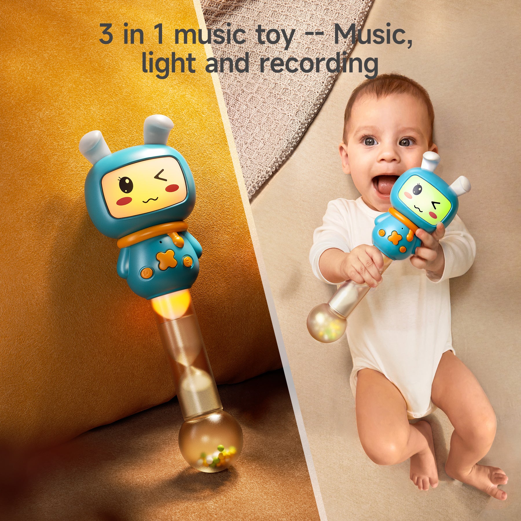Rattle toys for newborn sensory light-up Rattle - Tumama Kids Red Rattle toys for newborn sensory light-up Rattle - Tumama Kids Red