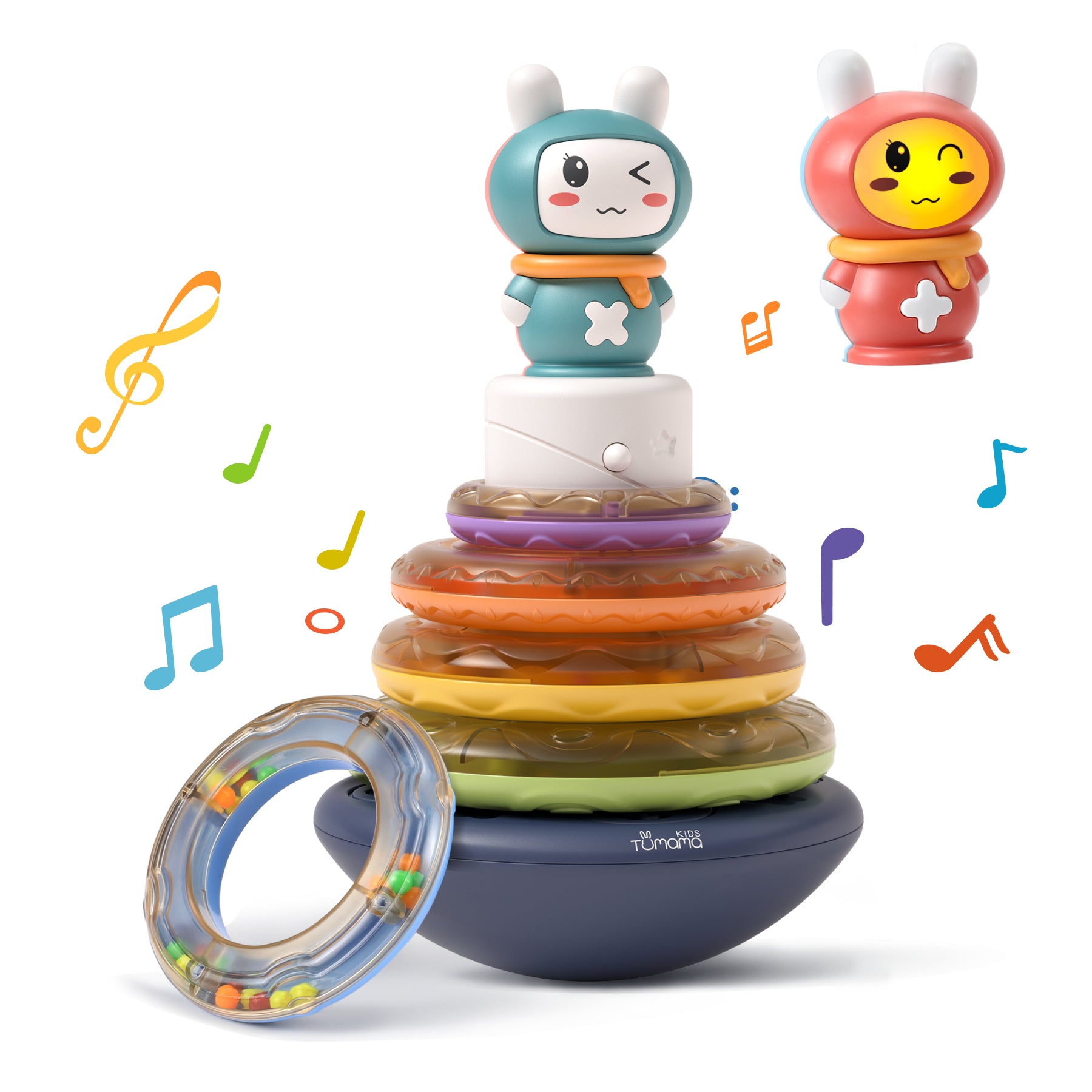 Musical Stacking Rings Toy with Lights – Tumama Kids