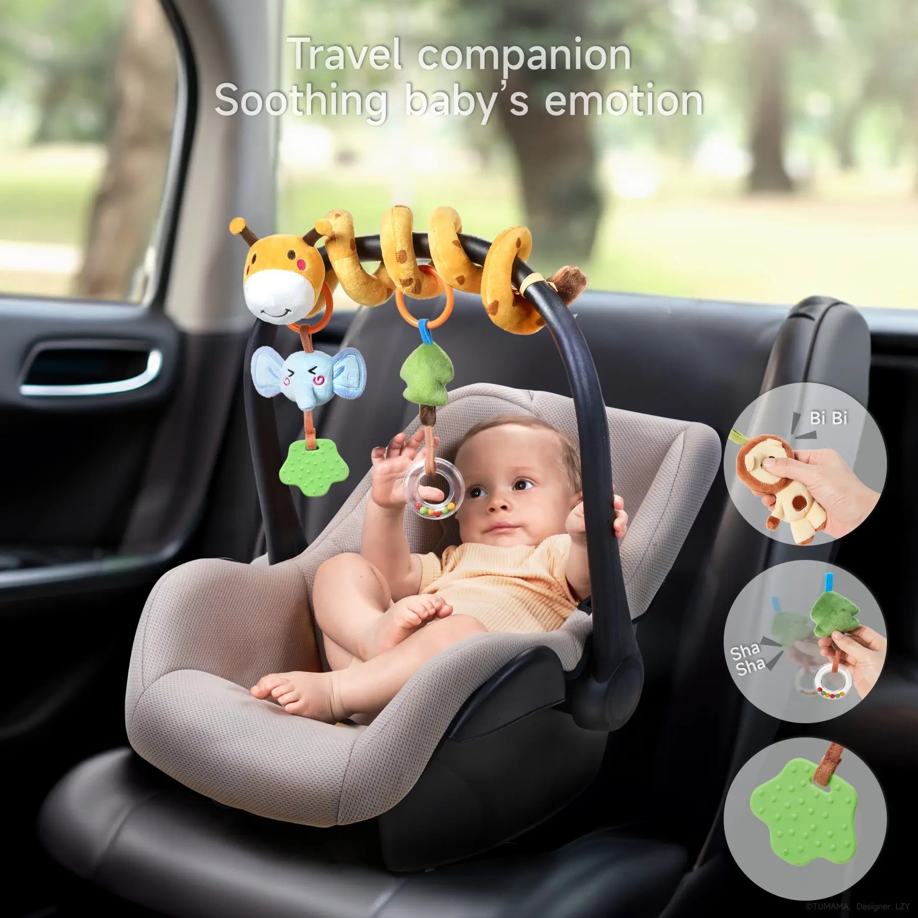Spiral Car Seat Toy for Babies