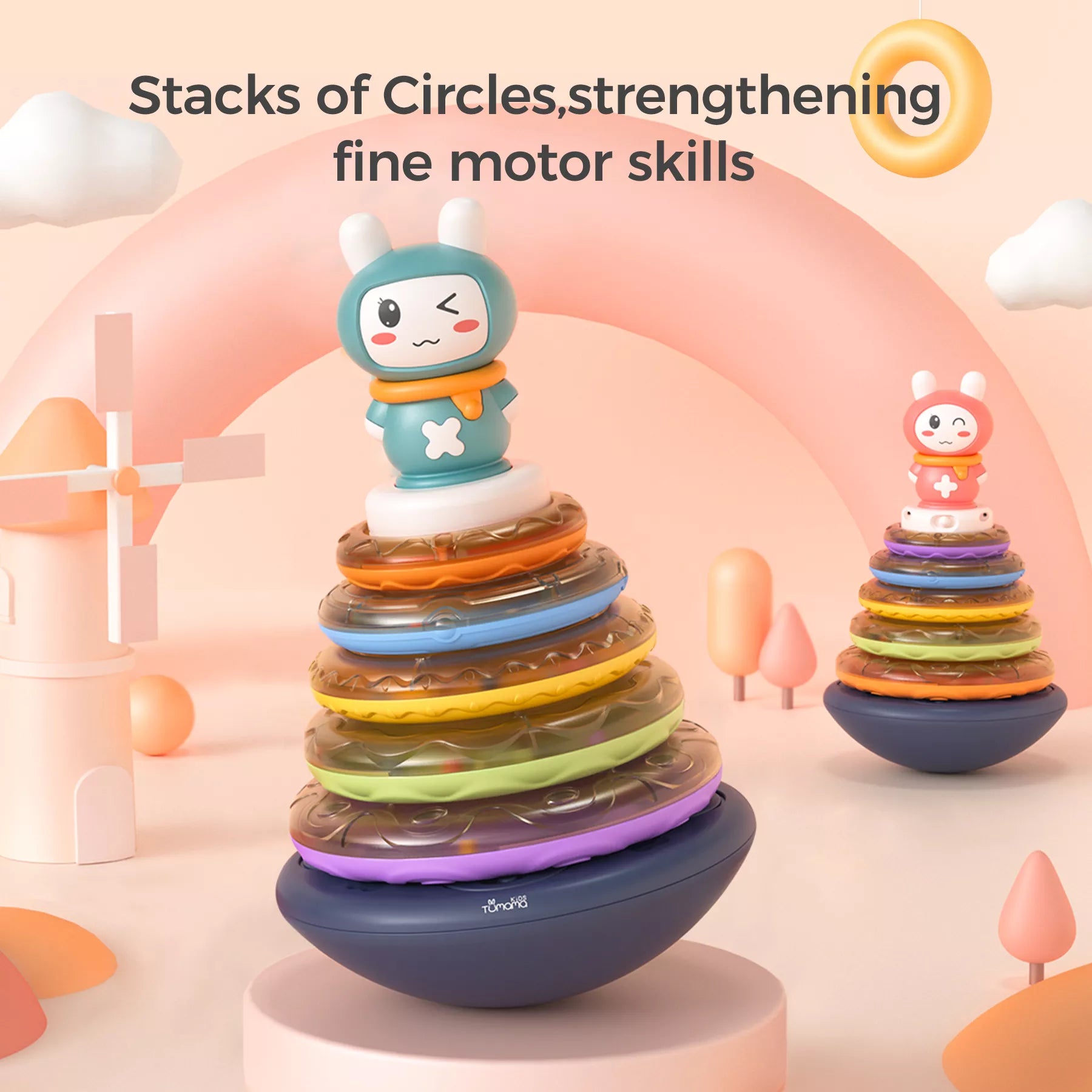 Stacking Rings Toy with Musical Feature for Infants - Tumama Kids