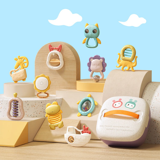 Baby Rattle and Teether Toys Shake Grab Baby Toy Set