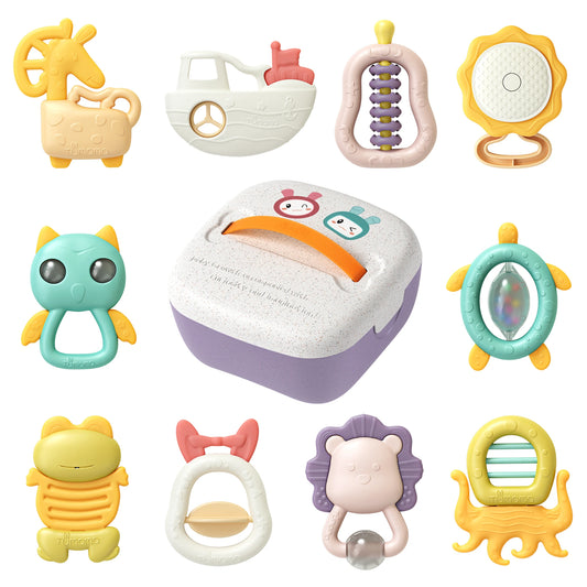 Baby Rattle and Teether Toys Shake Grab Baby Toy Set