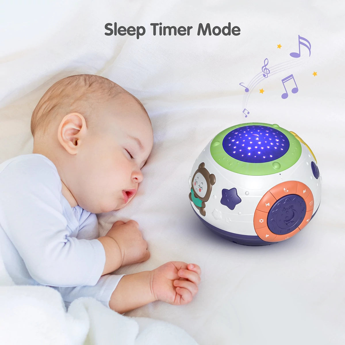 Baby Night Light Projector with Music Sound Machine White Noise