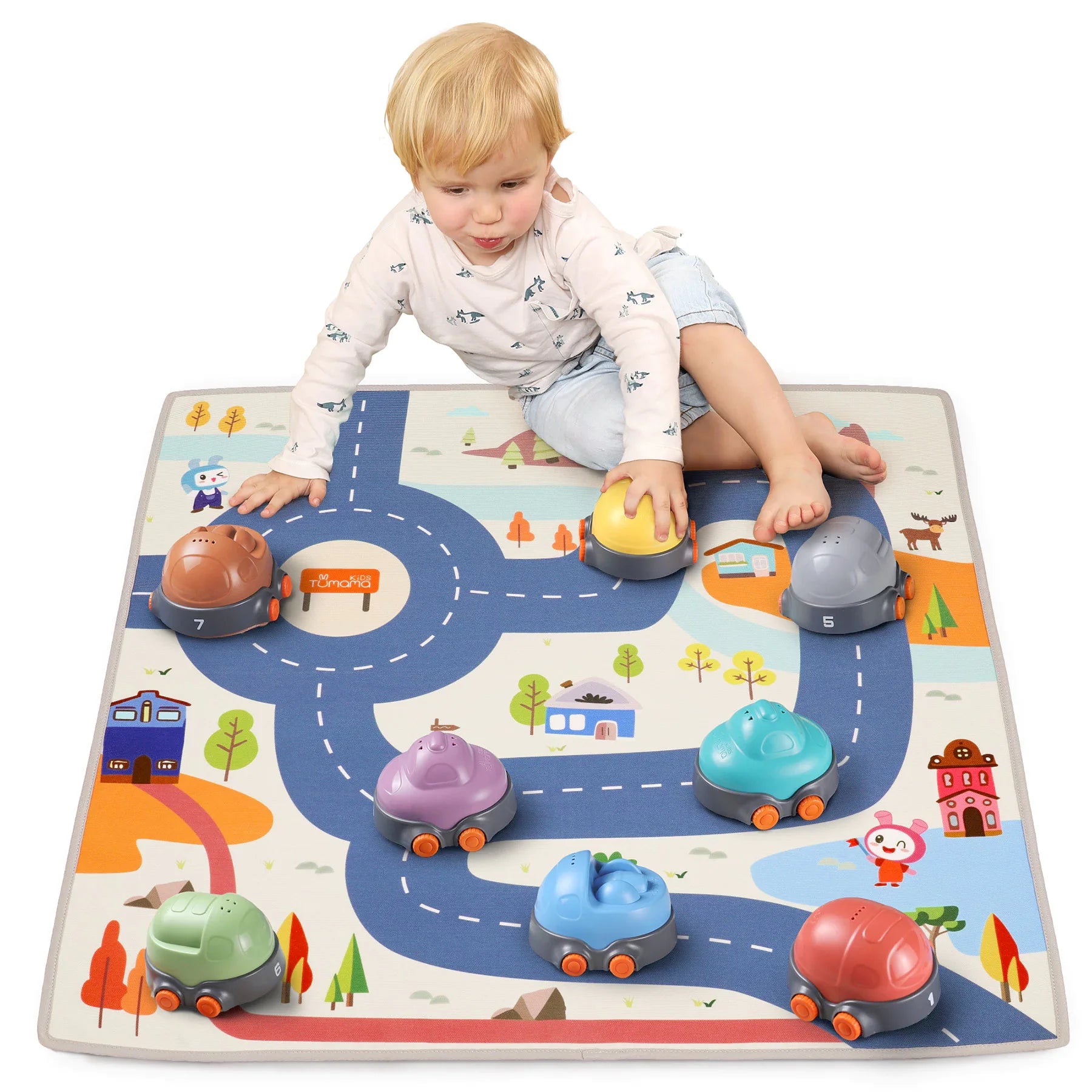 <tc>Brinquedo de copos empilháveis para bebés – inclui tapete de brincar</tc>