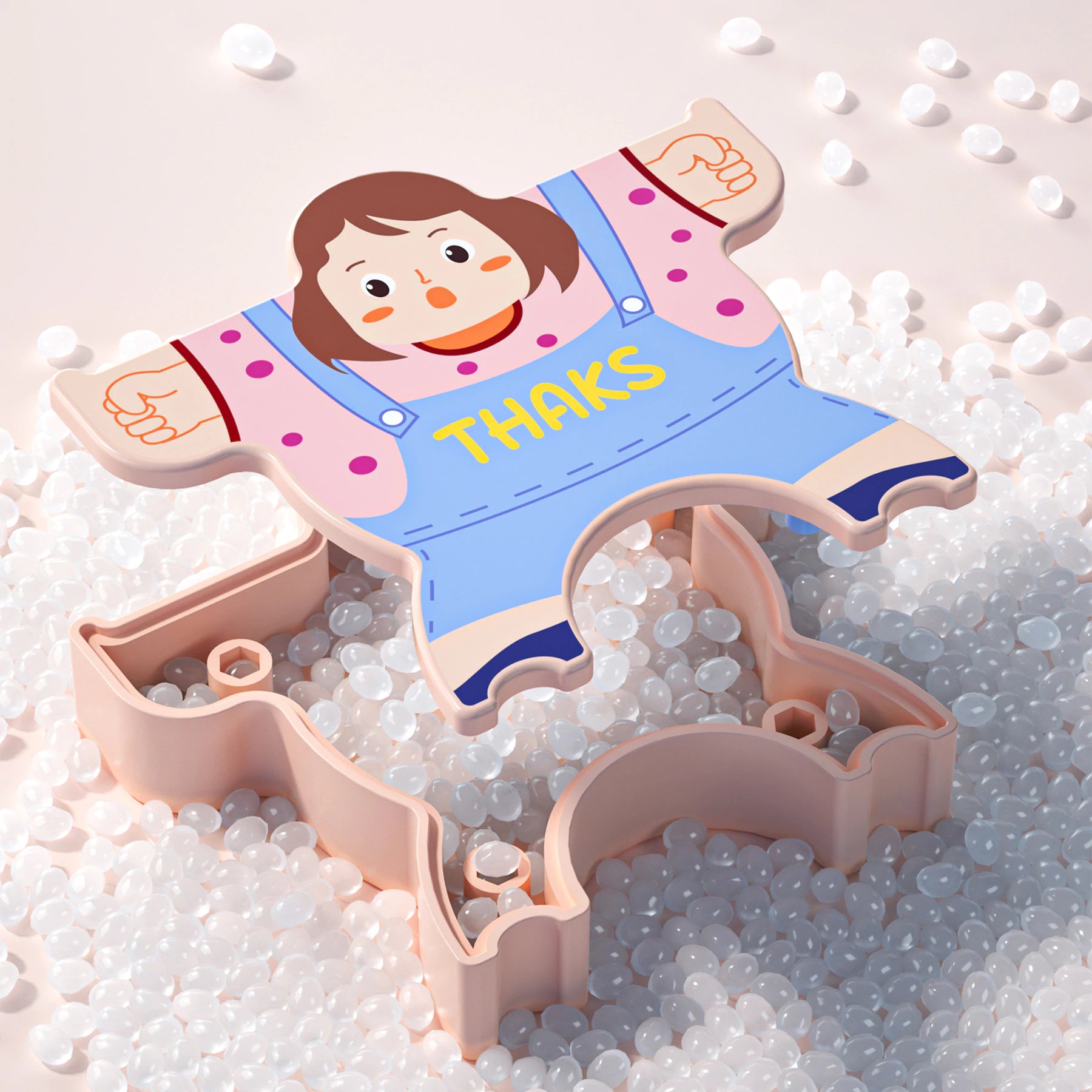 Conjunto de brinquedos para empilhamento de bonecas e animais (12pcs)
