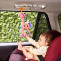 Hanging Plush Toy with Teether & Rattle for Crib, Stroller & Car Seat