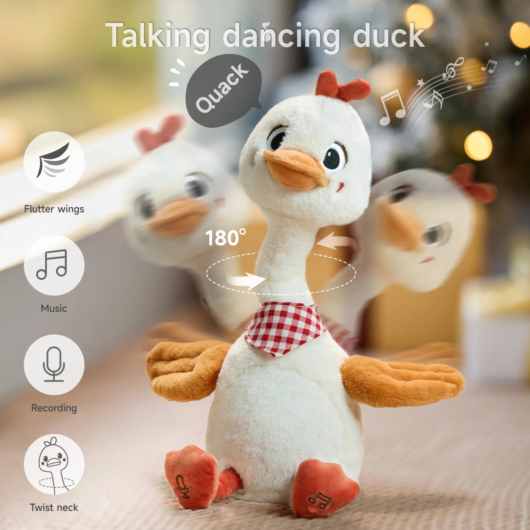 Talking dancing stuffed animals duck