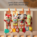 Hanging Soft Plush Baby Rattle Toy Set for Crib, Stroller & Car Seat