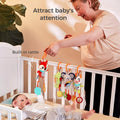 Hanging Soft Plush Baby Rattle Toy Set for Crib, Stroller & Car Seat