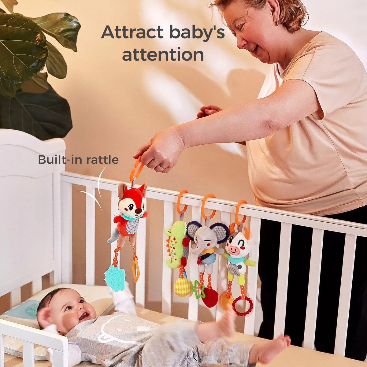 Baby Car Rattle Hanging baby rattle for crib, car seat & stroller - Tumama Kids