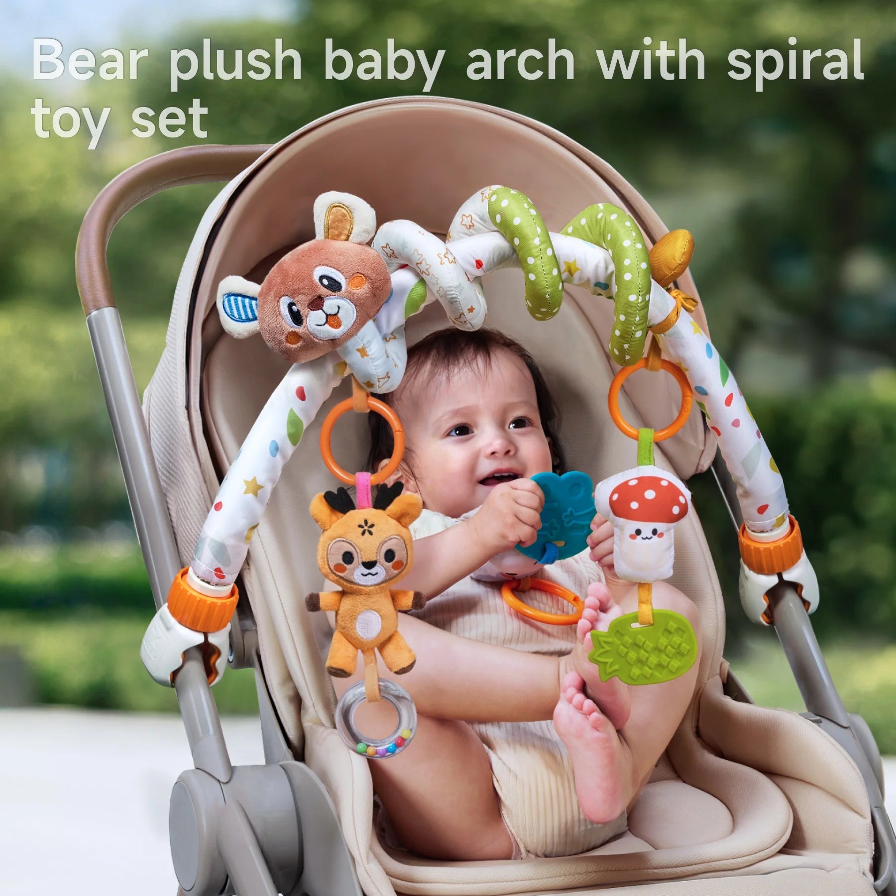Baby Arch Toy and Spiral Car Seat Toy in Set1