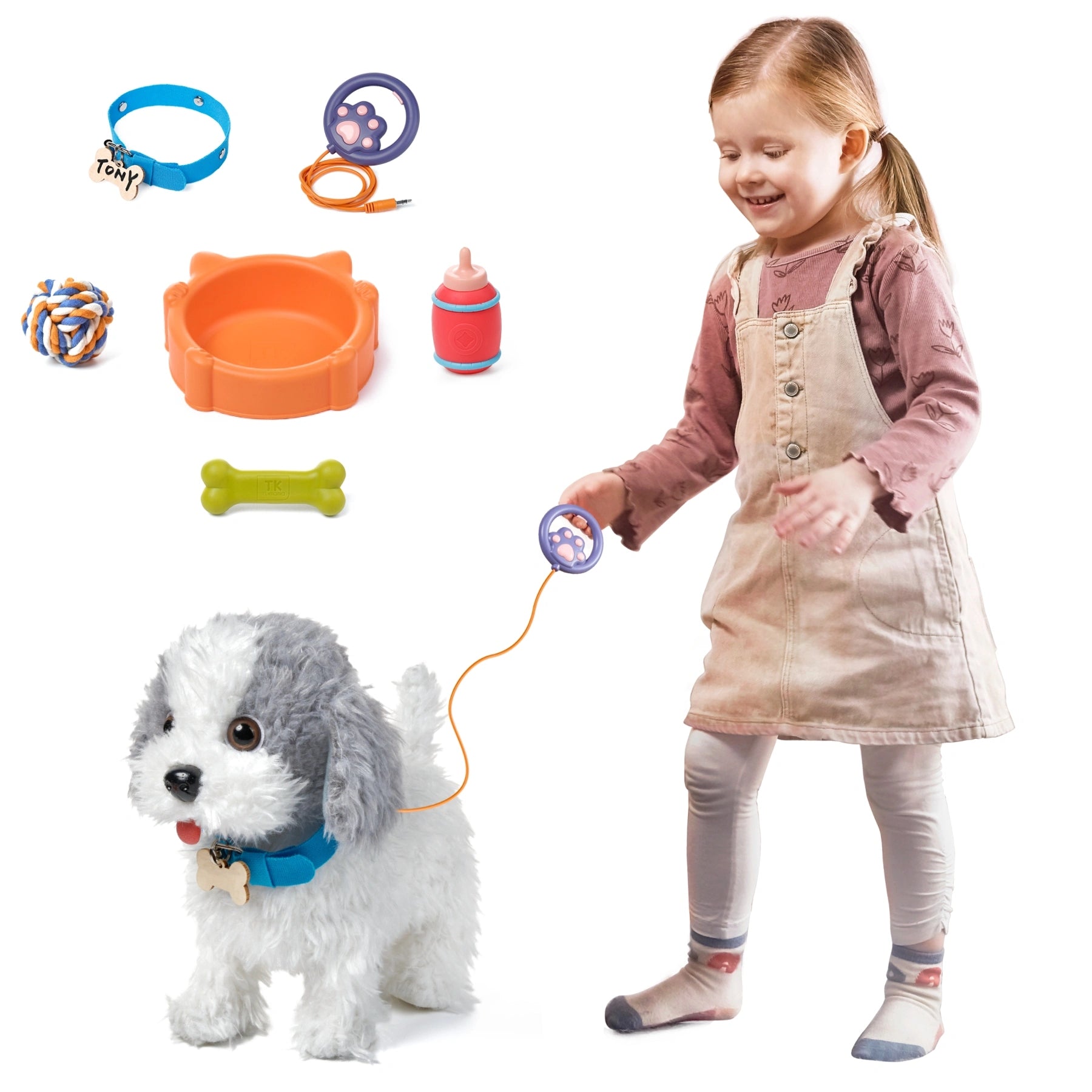 OR OR TU Wandelende hond speelgoed voor kinderen, pluche elektronische huisdieren hond likken Puppy, lopen en blaffen aan de lijn interactief speelgoed hond voor kinderen 3 4 5 6 7 jaar OR OR TU Wandelende hond speelgoed voor kinderen, pluche elektronische huisdieren hond likken Puppy, lopen en blaffen aan de lijn interactief speelgoed hond voor kinderen 3 4 5 6 7 jaar