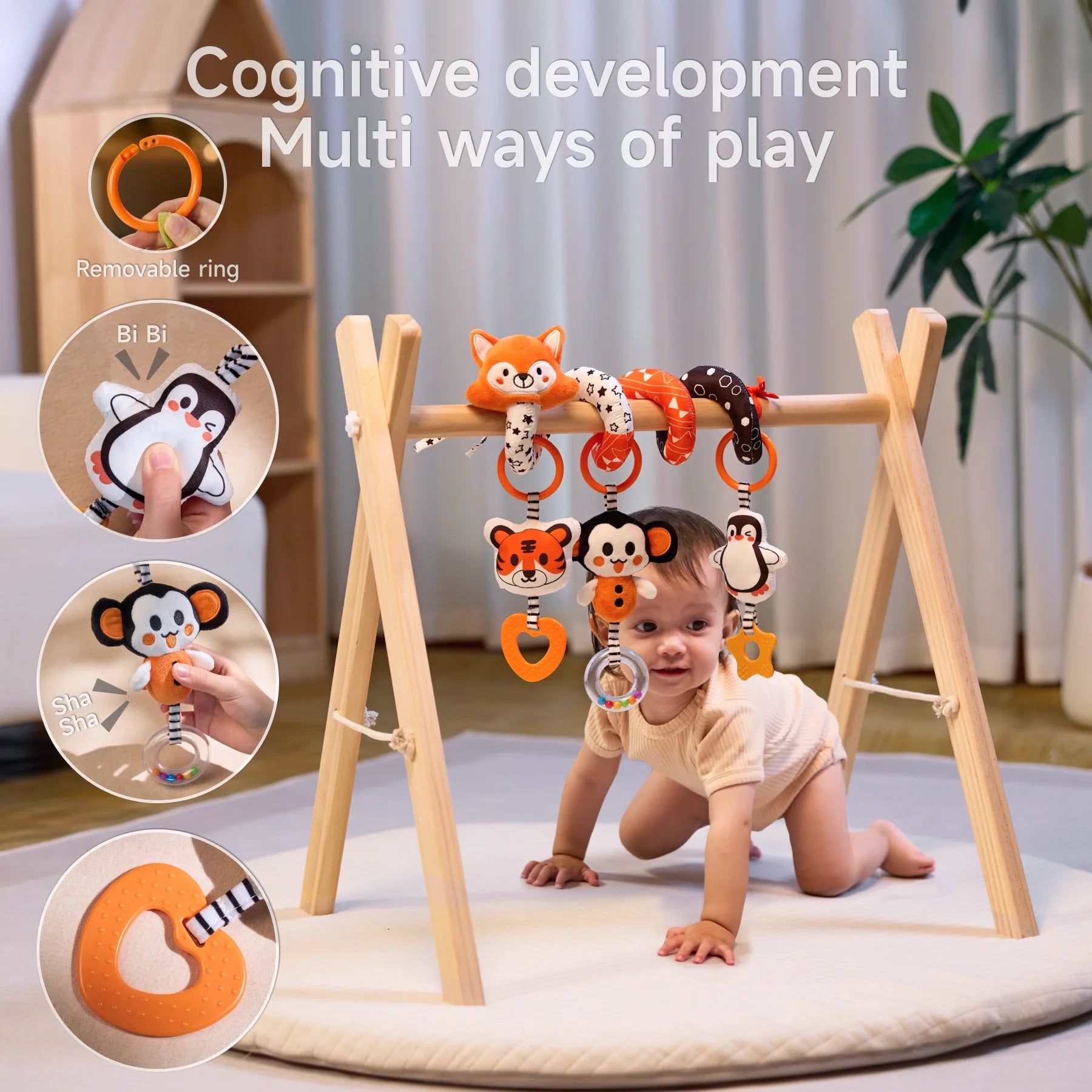 Cute Fox Spiral Car Seat Activity Toy - Tumama Kids Cute Fox Spiral Car Seat Activity Toy - Tumama Kids