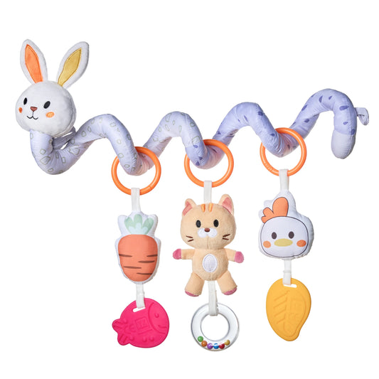 Bunny Spiral Car Seat Toy​ with Hanging Rattles Toys