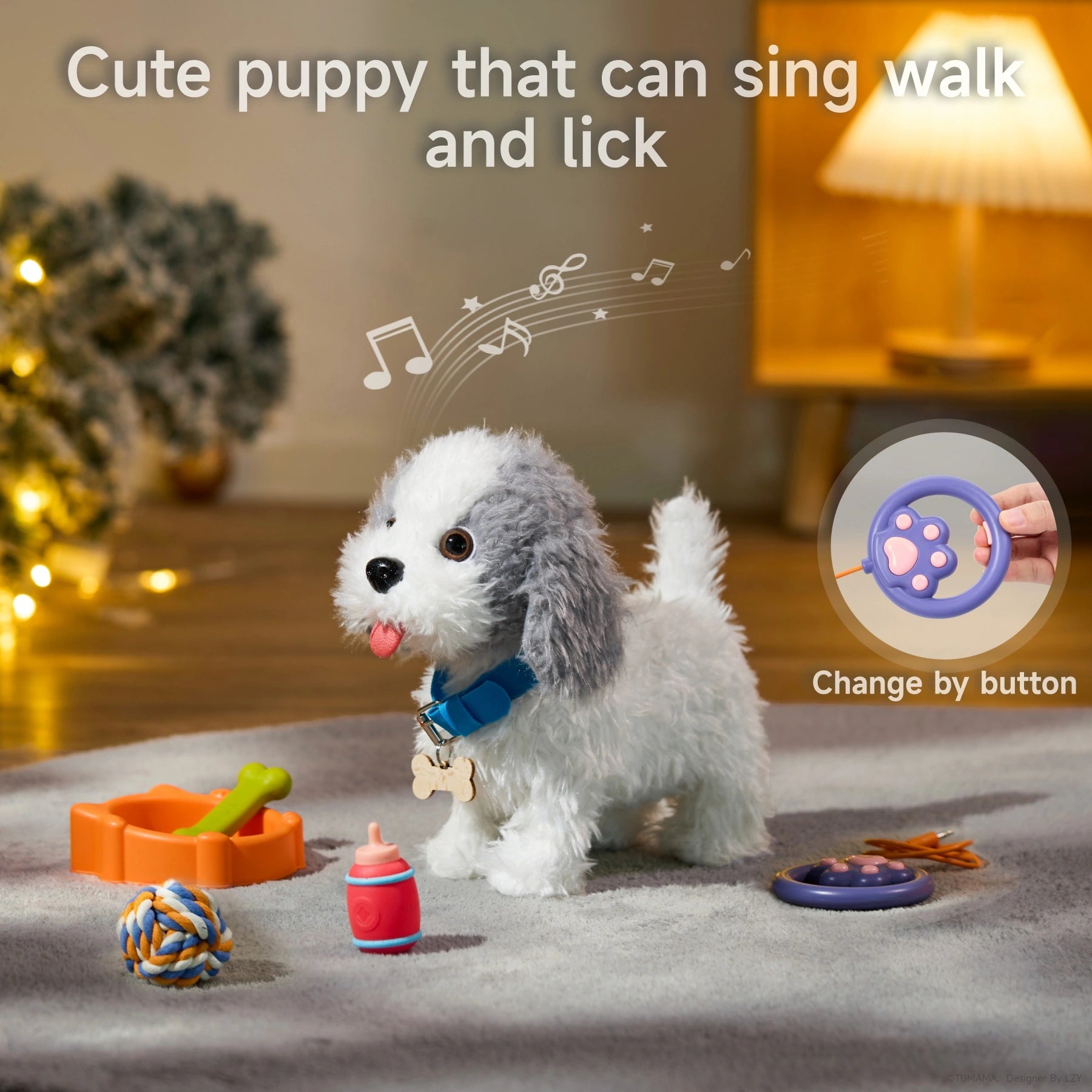 Battery Operated Toy Dog That Walks And Barks Interactive Walking