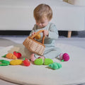 Interactive Plush Vegetable Toys Set for baby, Montessori Sensory Toy for Newborn