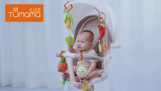 Tumama Kids Baby Toy Vegetable Shape Hanging Plush Soft Rattle Toys for Infant