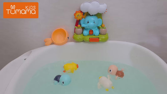 Tumama Kids Interactive Baby & Toddler Waterfall Bath Toy Set that Stick to the Wall