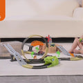 <tc>Brinquedo de pista de corrida para carros com tema de dinossauro
</tc>