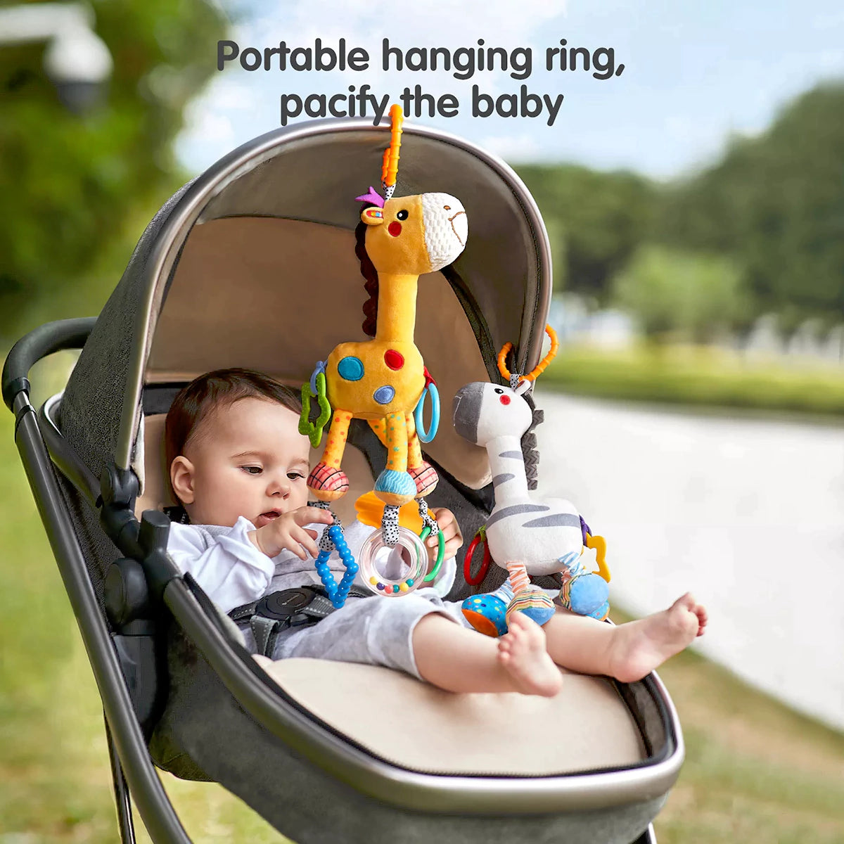 Rattle toy with teether for crib, stroller & car seat - Tumama Kids