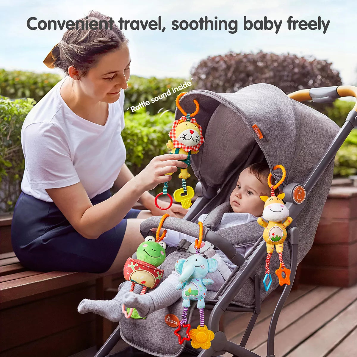 Crib hanging soft baby rattle teething toy - Tumama Kids