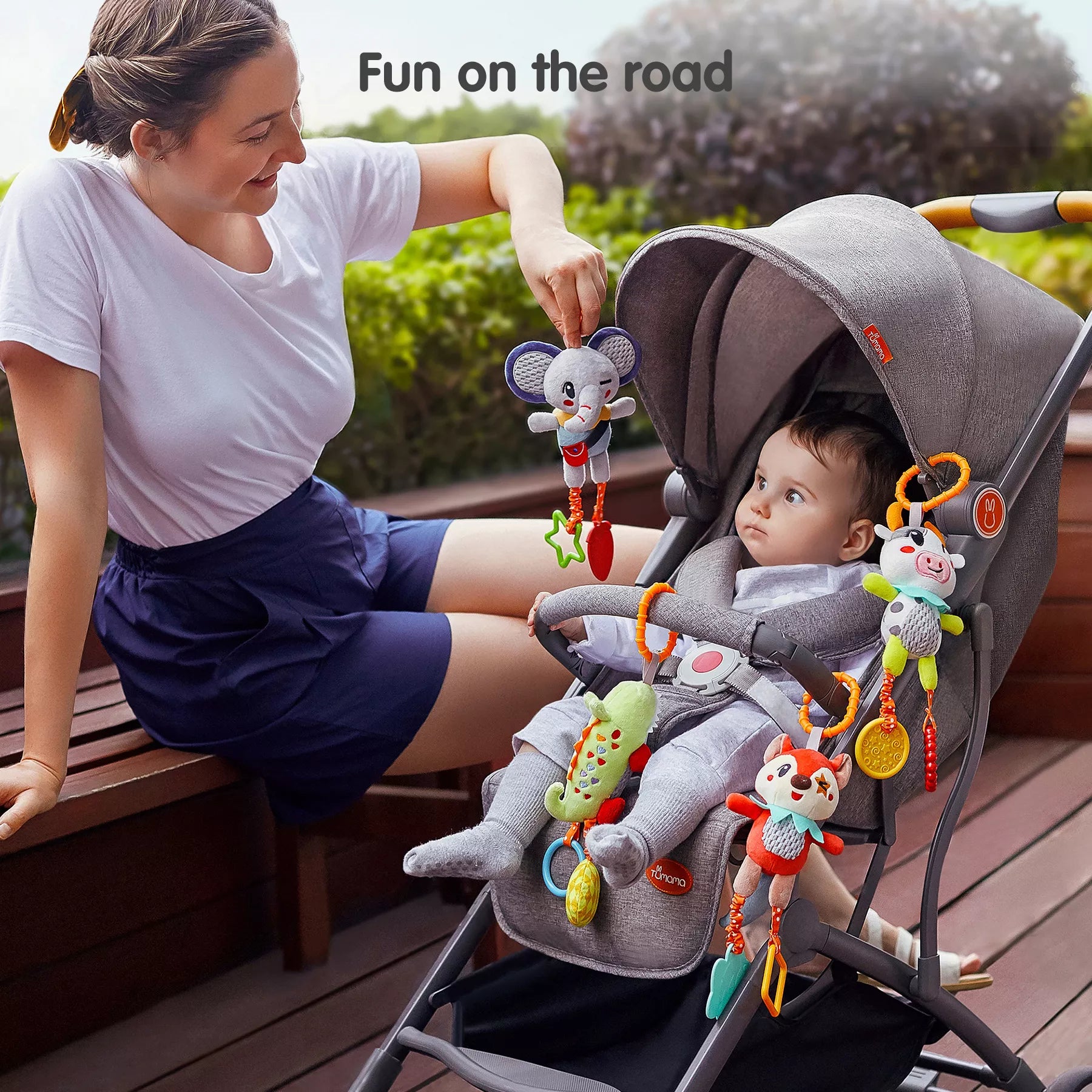 baby stroller play set Hanging baby rattle for crib, car seat & stroller