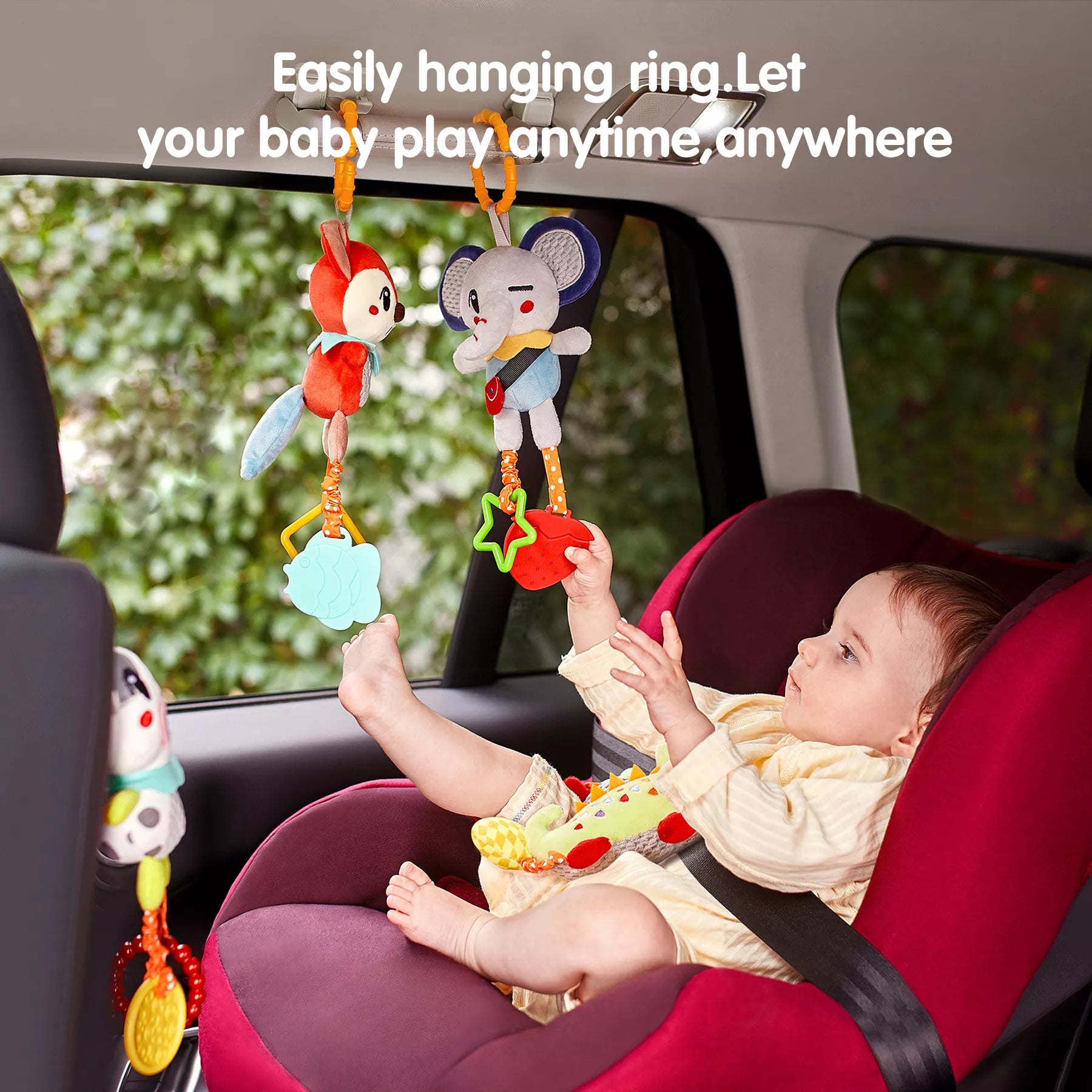 Hanging baby rattle for crib, car seat & stroller - Tumama Kids