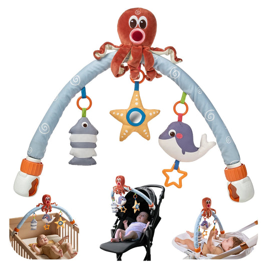 Baby arch pram play toys octopus fish starfish travel play arch, car seat stroller crib toy for Baby Infant 0 Month+
